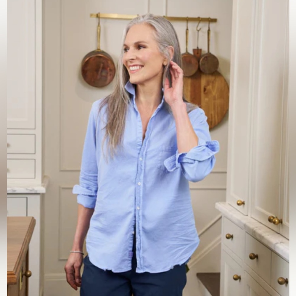 Frank and Eileen Eileen Famous Denim in Arctic Blue Small